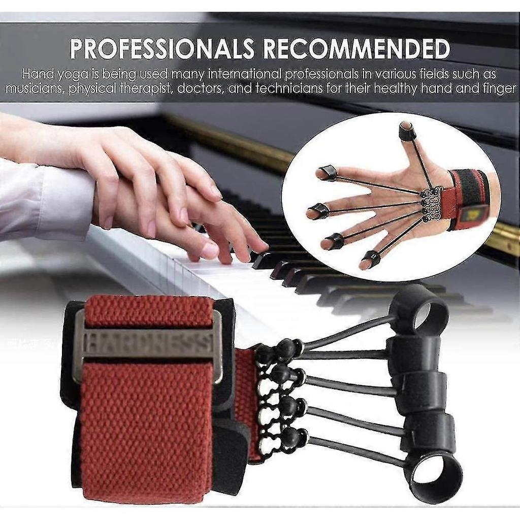 Finger Extensor Exerciser Hand Yoga Resistance Band Strength Trainer Tw