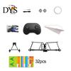Outdoor Flying Plane Toy Remote Control Paper Airplane Kit, with 16/32 Colorful Paper, DIY Electric RC Gyro Stabilizer, Glider Aircraft Assembly