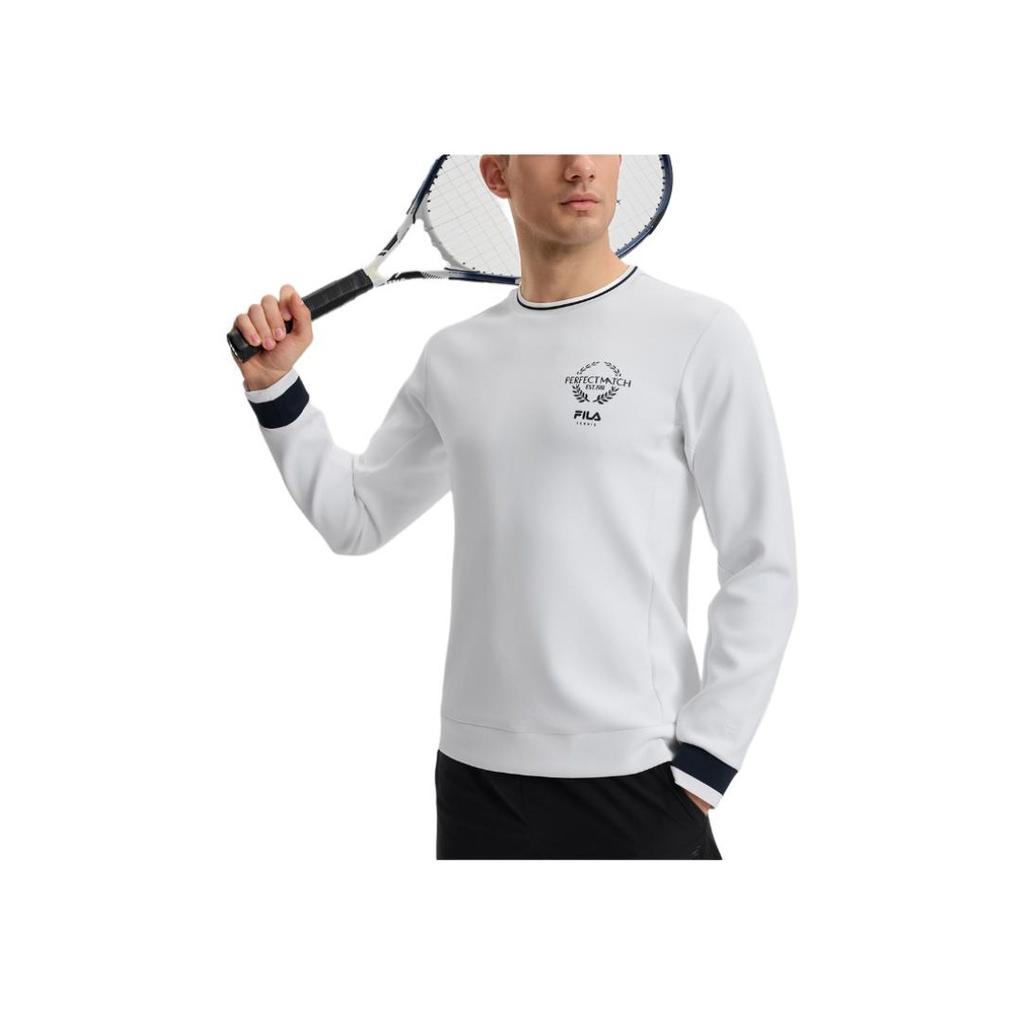 New FILA Sweatshirt Men's Jade White A11M513212F-WT