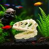 Resin Dinosaur Skeleton Lifelike Dinosaur Head Skull Ornament Animal Skull Ornament  Aquarium