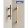 Nurlin Solid Brass Knurling Patterned Cabinet T-bar Extended Length 40 Inches Kitchen Appliances Dishwashers Refrigerators Pull