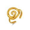 Simplicity Stainless Steel Threaded Rings for Women Men Personality Circular Vortex No Fading Opening Rings Jewelry Accessories