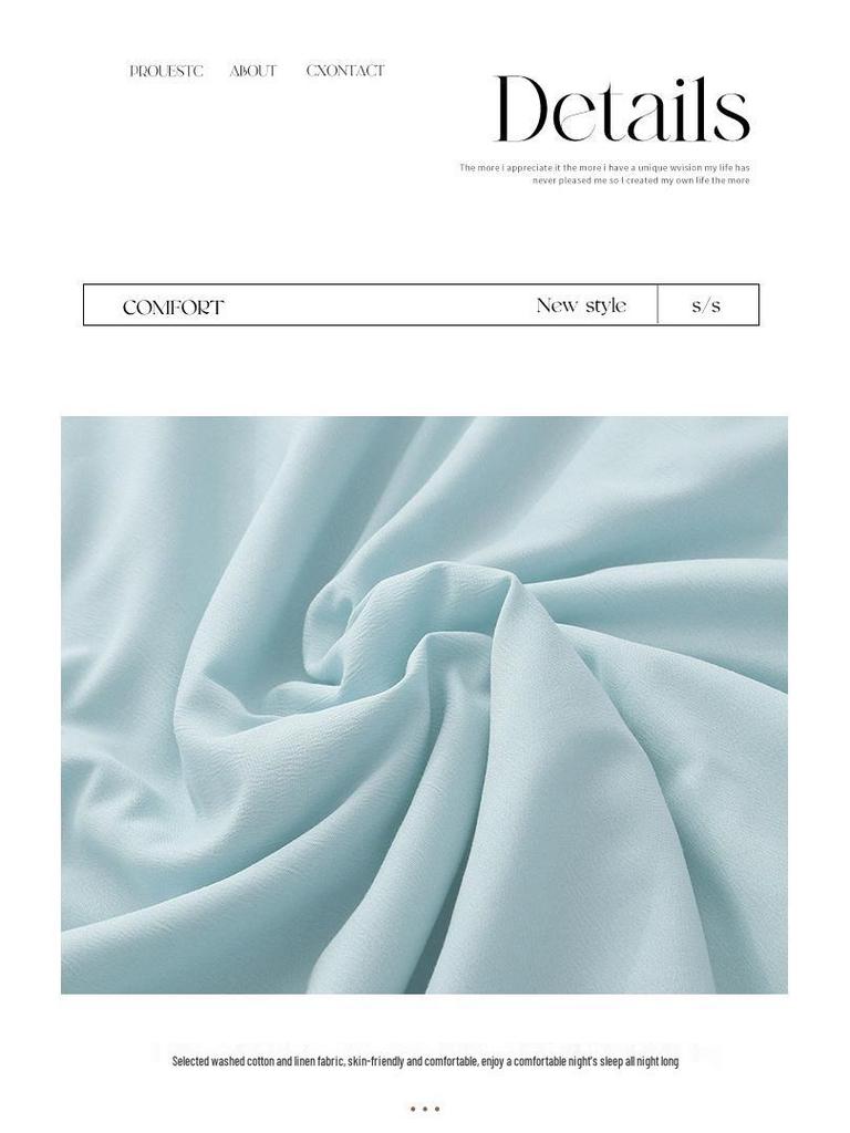 2026 Summer Cotton-Linen Quilt: Hand-Stitched Edging, Cool & Lightweight for Air Conditioning
