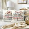 1/4pcs Floral Book Stack Pillow Covers Sofa cushion cover home bedroom room decoration