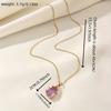 Fashion Drop Shape Zirconia Pendant Necklaces for Women Sparkling Golden Stainless Steel Necklace Jewelry