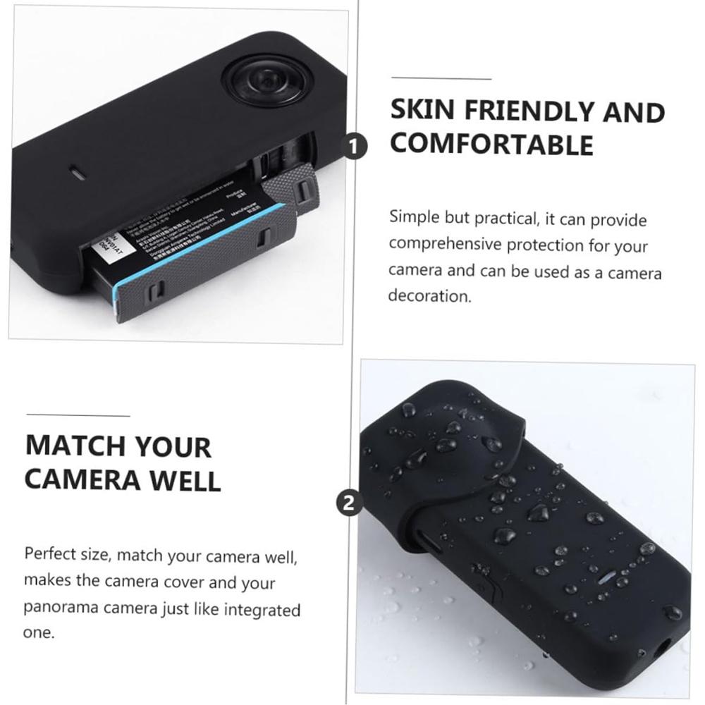 Protective Case Set Soft Silicone Body Cover + Lens Cap Shockproof Anti-Scratch Protector for Insta360 One X2 Camera Accessories