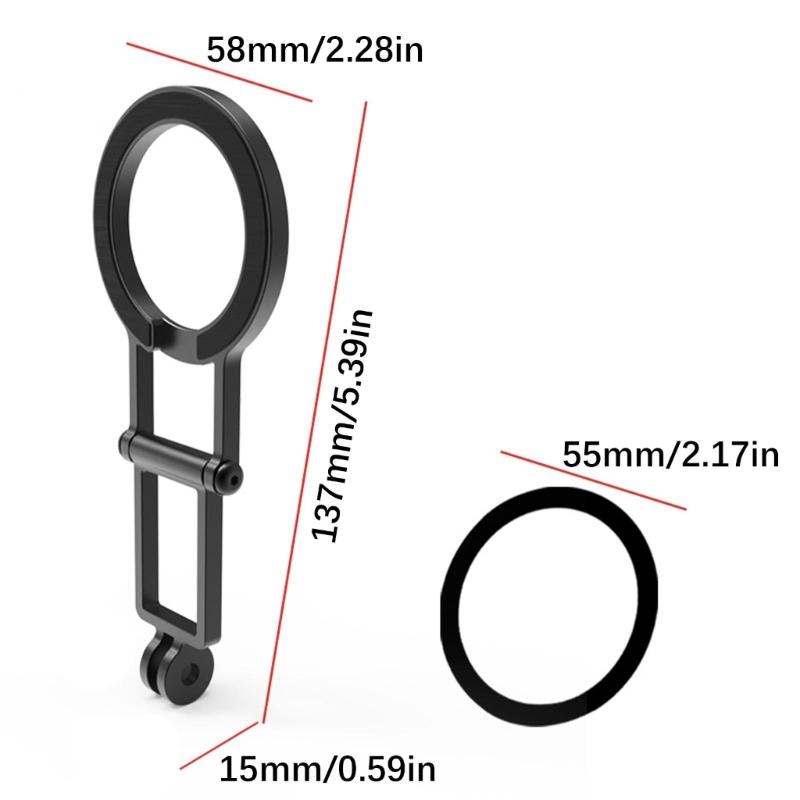 Aluminum Magnetic Phone Holder Rotatable Mobile Phone Mount Upgrades for Stable Video Recording & Multiple Angle Shoot