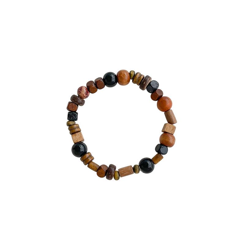Late Autumn Chinese Wooden Handcrafted Bracelet - Simple, Versatile, Niche Design, Layered Style for Women