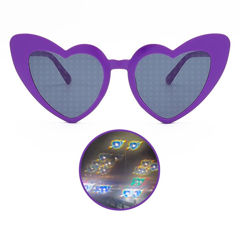 Heart Effect Night Glasses - Trendy Douyin Style Romantic Sunglasses for Women