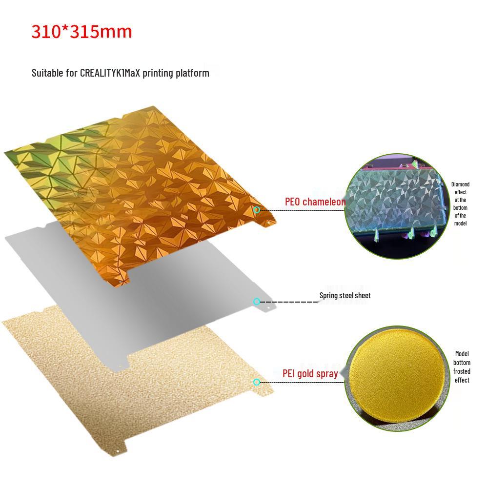 PEI Coated Print Bed Film for Creality K1 MAX/Ender3 S1 3D Printers