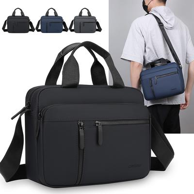 Herren Horizontale Tasche Große Kapazität Business Aktentasche Schulter Umhängetasche Laptoptasche