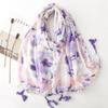 Wash Painting Style Soft Thin Scarf Elegant Women Hijab Shawls Tassel Viscose Shawl Scarf  Female