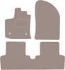 Beżowe welurowe dywaniki podłogowe dla: Minivan Dacia Lodgy (2012-)