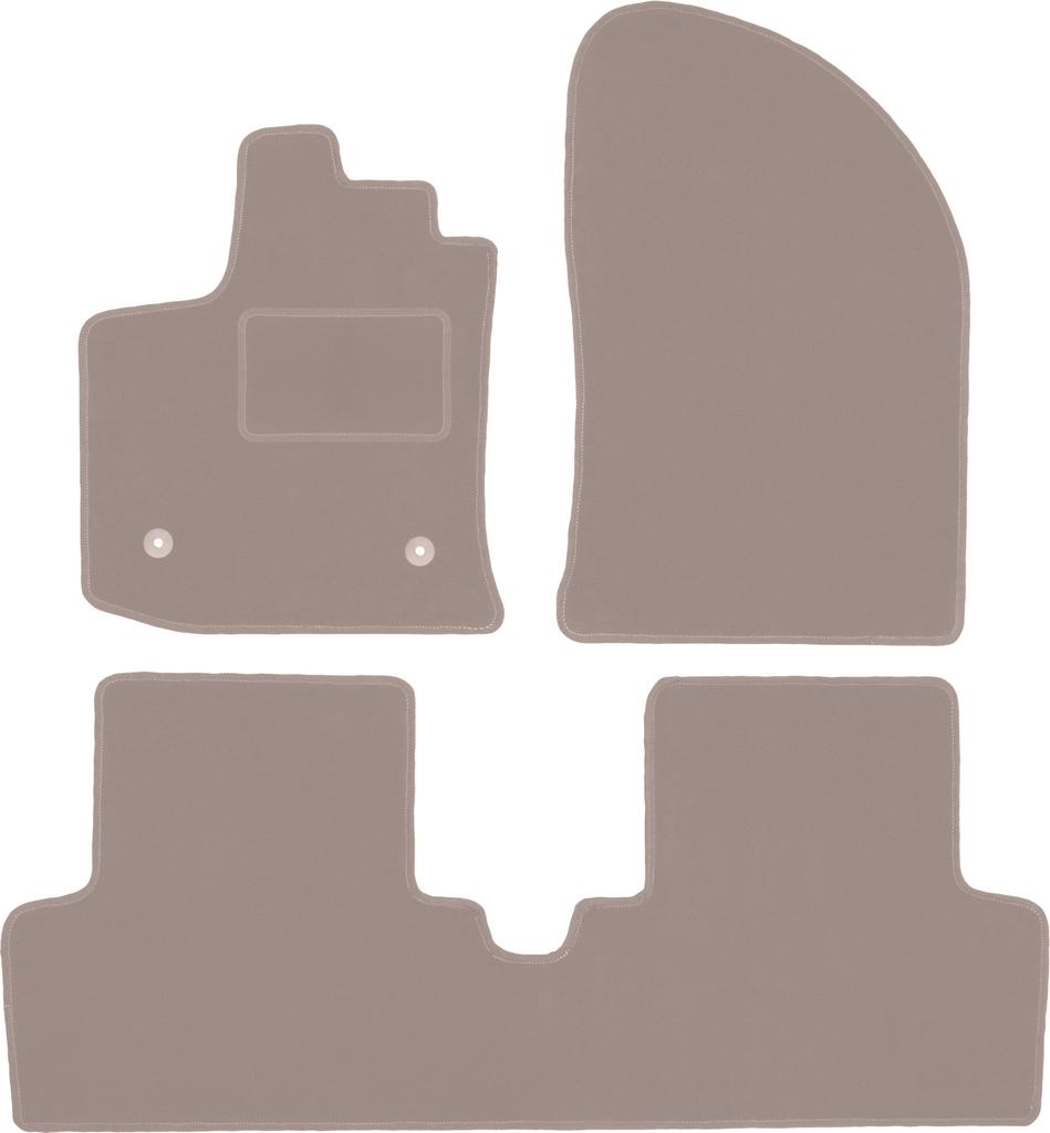 Beige Samt-Fußmatten für: Dacia Lodgy Minivan (2012-)