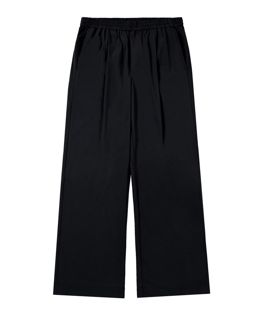 DRAW FIT [Fashion Planet X Drawfit] Cooling Relaxed Wide Elastic Waist Pants [Black]