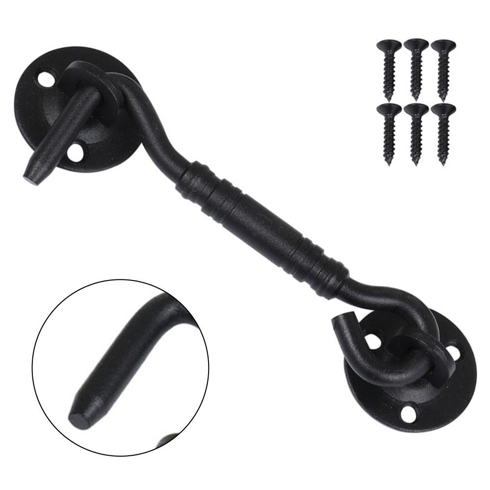Door Hold Cabin Hook Heavy Duty Stainless Steel Stores Back Open Cabin Hook Eye Garages Gate Holder Greenhouse Doors