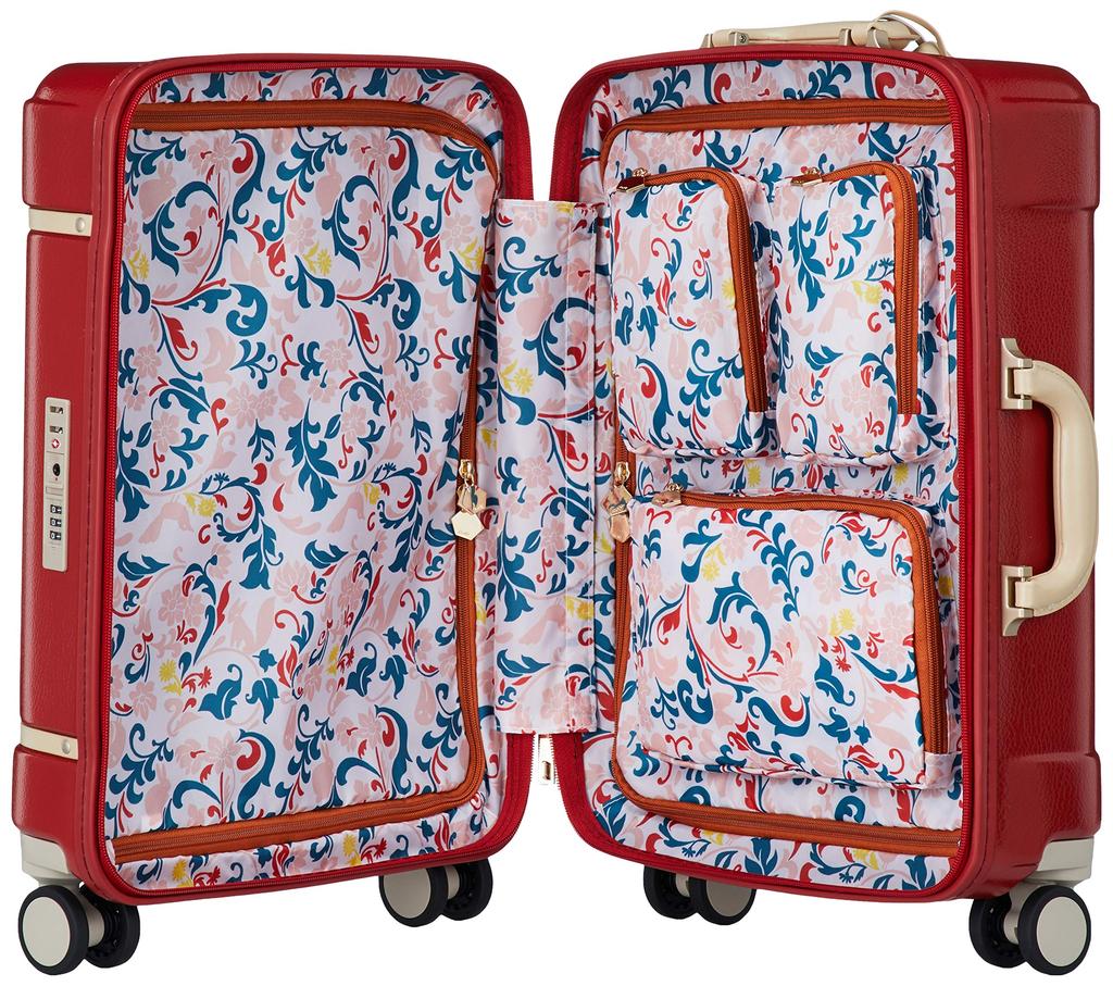 Koffer mit Rollen Doppel-Ökotasche für ca. 1 bis 3 Personen Notre 06881 54 Plant Red [Hunt] Stopper, Rollen, inklusive, Nächte, Handgepäck möglich, cm,