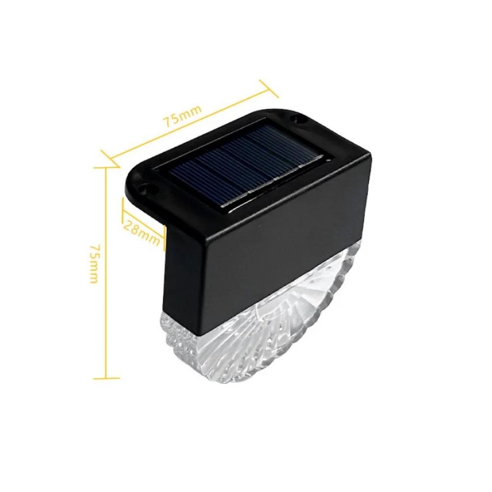 

Crystal Pattern Solar Fence Light, Waterproof Outdoor LED Step Light, Decorative Warm Glow Wall Lamp for Yard Warm+Colorful -- 2PCS