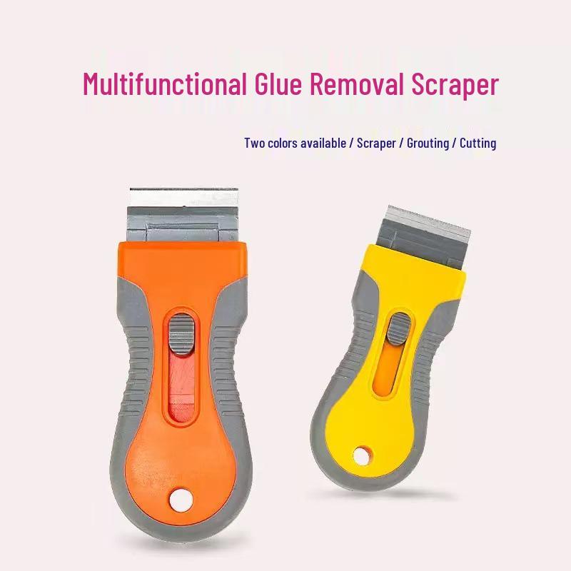 Multi-Functional Retractable Scraper with Metal Blade for Phone Screen Cleaning and Grout Cutting