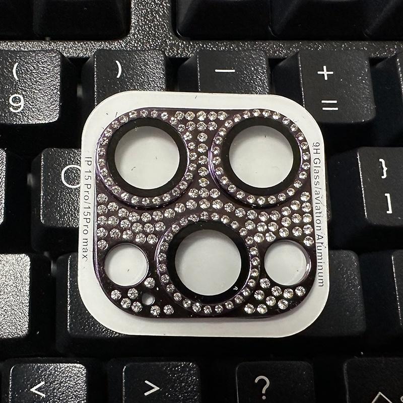 

Защитная пленка для камеры для iPhone 15 Pro Max / 15 Plus, блестящие стразы, металлическое защитное кольцо для объектива камеры iPhone 15 Pro Max