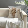 VIKAMA Cute Alpaca Throw Blanket Soft and Skin-Friendly Zipper Sofa Cushion Cover Car Headrest Decorative Pad Cover