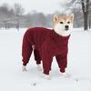 Thickened Winter Dog Jumpsuit Fullbody Dog Fleece Coat Practical Four Legged Dog Clothing  Garden
