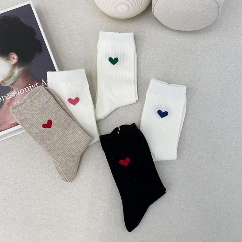 Women Thin Cotton Socks,Soft Cotton Bootie Socks Cute Above Ankle Crew Socks Combed Cotton Heart Ankle Socks Gift