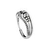 Anti Stress Knuckle Ring Woman Rotate Freely Beads Stacking Copper Wedding Anxiety Relife Spinning Ring Anillos De Ansiedad