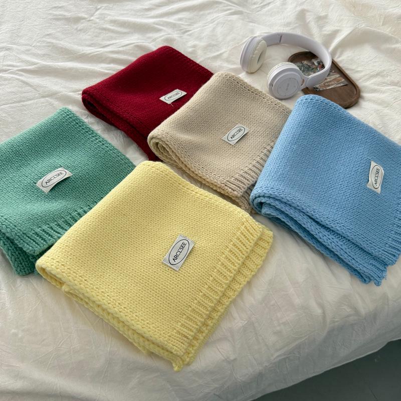 Luxury Thickened Wool Shawl Scarf: Versatile & Stylish INS Korean Design for Couples In Autumn/Winter