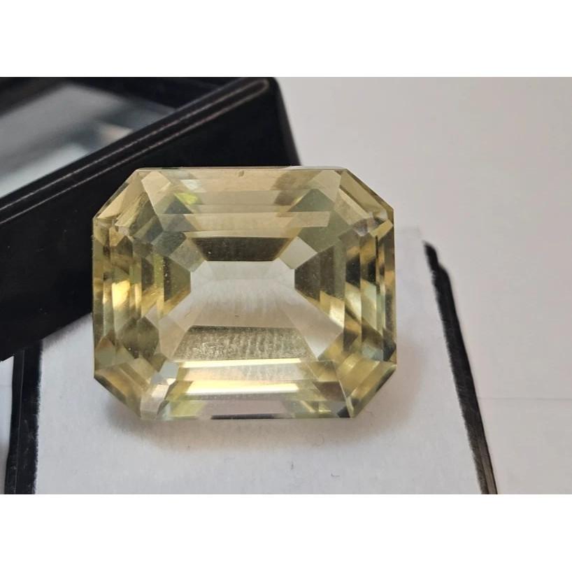 Stunning Yellow Sapphire Natural Emerald Cut 25-26 Ct Loose Gemstone