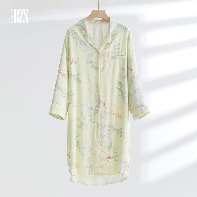 

Spring/Summer 2024 New Arrival Spring & Fall Cotton Silk Short Sleeve Long Sleeves Cropped Pants Pastoral Style Home Wear Suit Pajamas for Women Long Sleeve Skirt L [recommend 60.00 kg-67.50 kg]]