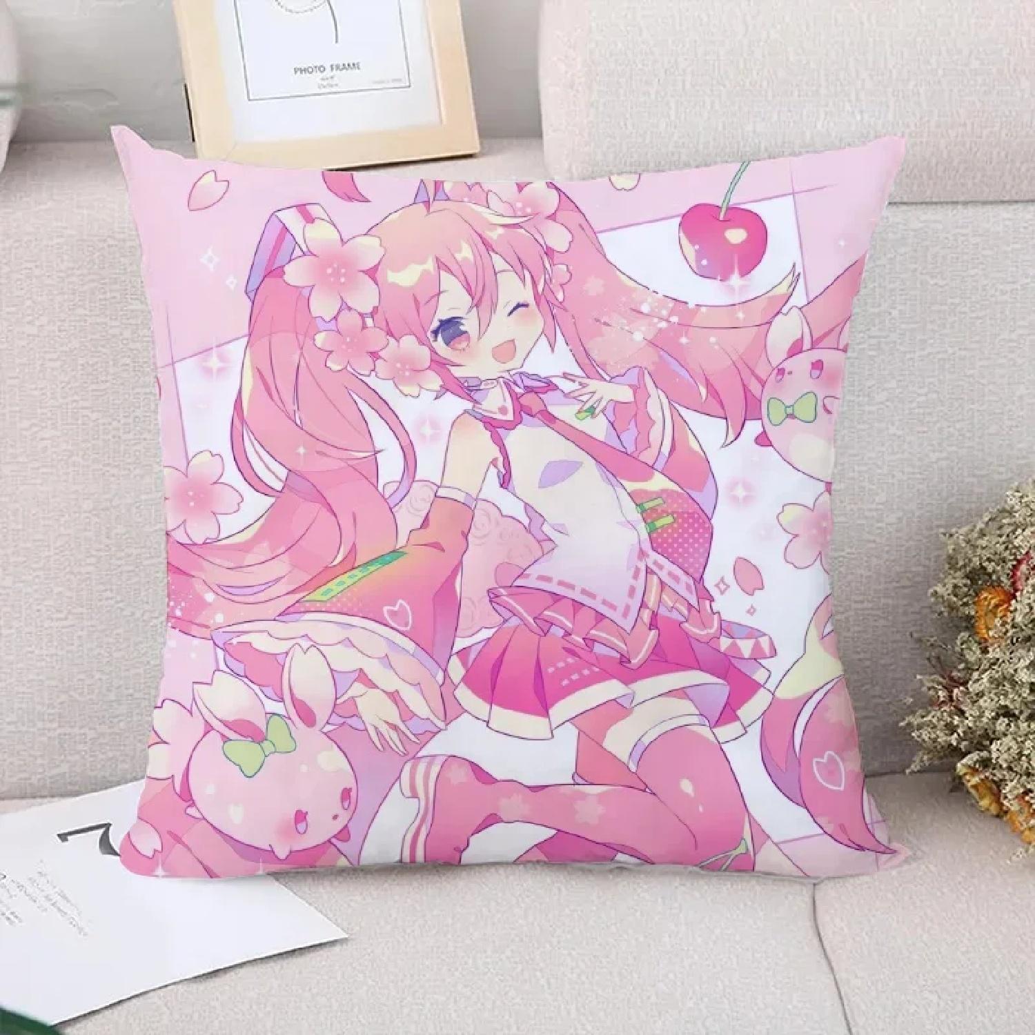 

Body Pillow M-Miku Cushion s for Bed Pillows Car Decoration Sofa Cushions Decorative Pillowcase Fall Decor Homez, 66x66cm
