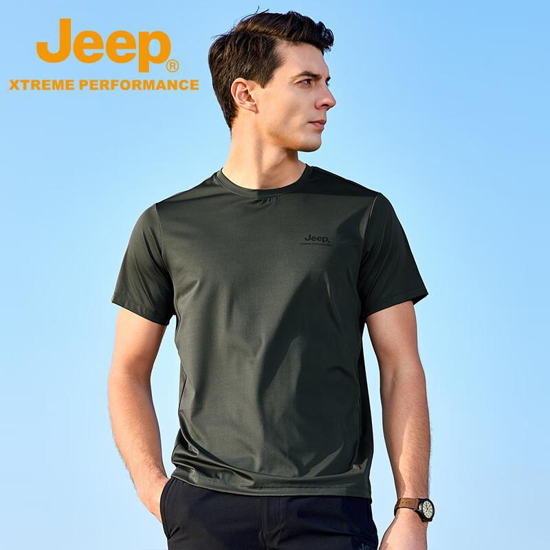 

Jeep Men s P520945009 Round Neck Short Sleeve T-Shirt 2XL