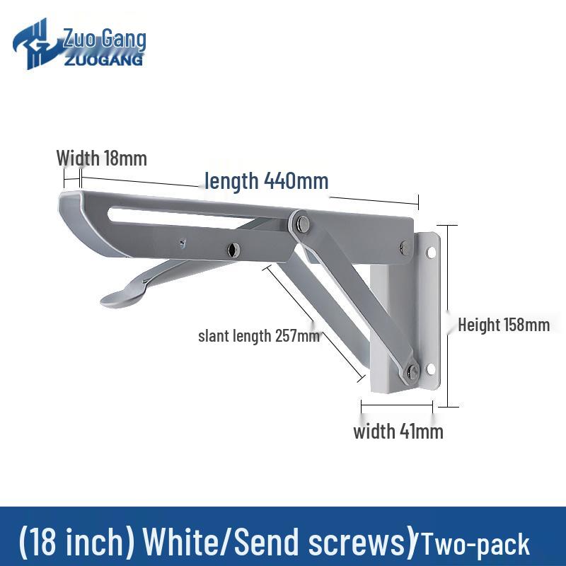Stainless Steel K-Type Folding Triangular Wall-Mounted Shelf Bracket