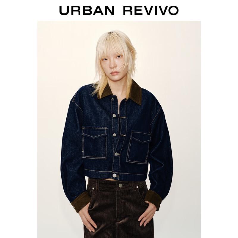 

UR Women s Color-Block Lapel Denim Jacket S