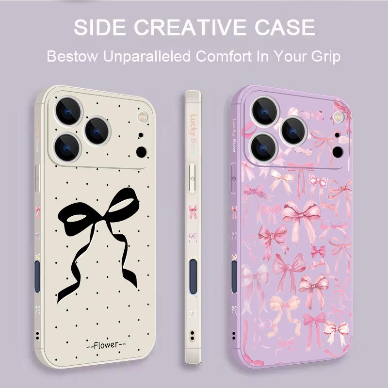 Pour Coque iPhone 17 Pro Max Motif Nœuds Papillon Soyeux de Luxe Magnétique Pour Magsafe Coque Souple Pour iPhone 16 15 14 13 Pro Max 17E 16E