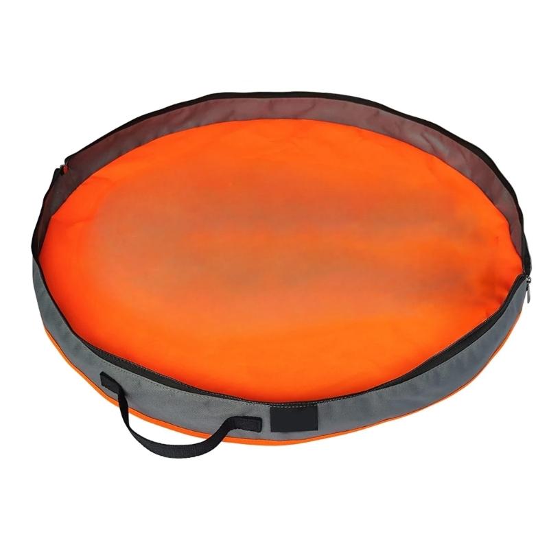 Gjenbrukbar polyester aktivitetsmatte for barn med glidelåslukking Oppbevaringsorganisatorer Trygg for byggeklossaktiviteter Håndverk Pikniker