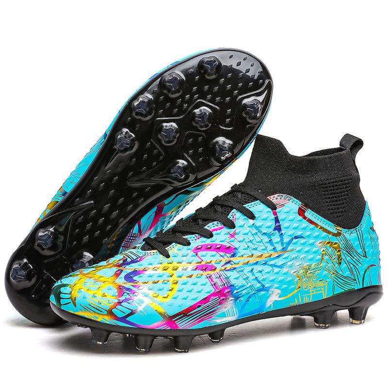 High-top Football Shoes Children and Adolescents Men and Women Long Nails Broken Nails Flat Bottom Training Sports Shoes Short Nails Football Shoes