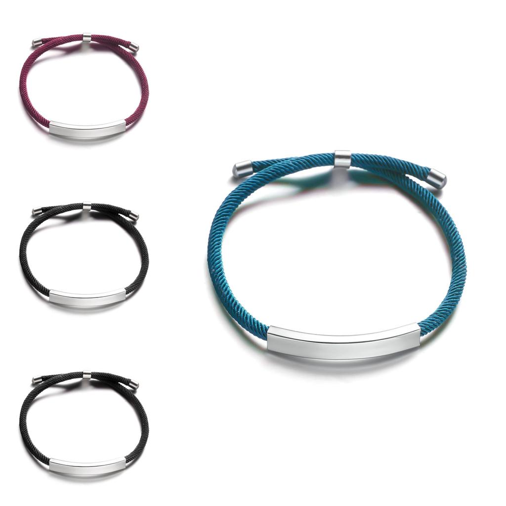 DIY geflochtenes Edelstahlarmband mit inspirierender Gravur für Männer und Frauen