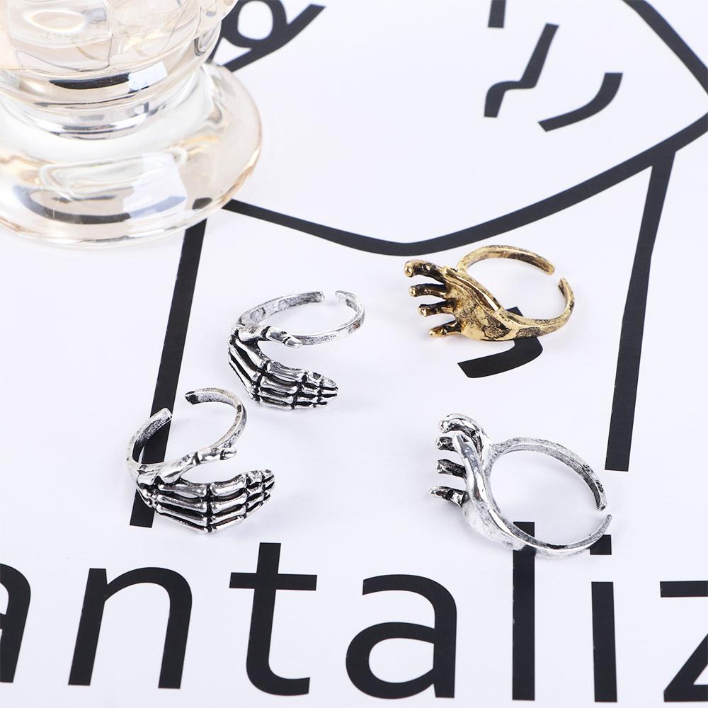 

Jewelry Gothic Lover Men Women Hand Holding Rings Embrace Rings Finger Rings Couple Ring Set