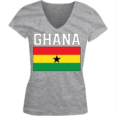 Ghanaian Country Flag Pride Nationality Ghana Juniors V Neck Unisex T-shirt