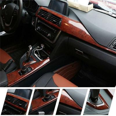 1Mx30cm 1Mx10cm Auto Decalque Rolo Carro Vinil Adesivo Madeira Grão Alto Brilho Filme Envoltório DIY Adesivos de Carro Acessórios Interiores de Carro