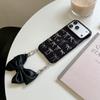 Cute Butterfly Knot Handheld Phone Case IPhone 17 Pro Max - Soft TPU Gel Cover With Chain Strap Pink White Black