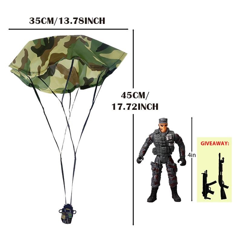 Parachute Toy Army Police Military Snow Navy Soldier Action Figure Toy Hand Throwing Kids Game for Boy Children Christmas Gift