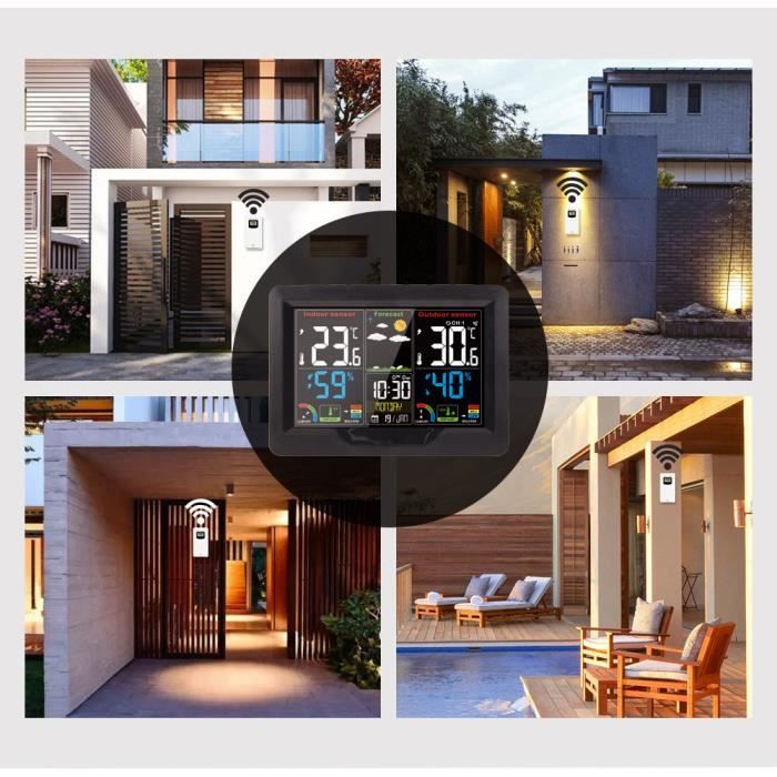Station Météo - Sans Fil - Capteur Extérieur - LCD Coloré - Alarme - Température &amp; Humidité