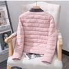 Women's Jacket Autumn Winter Ultra Light Down Cotton Collarless Padded Coat Matt Fabric Lightweight Warm Female Windbreaker Park