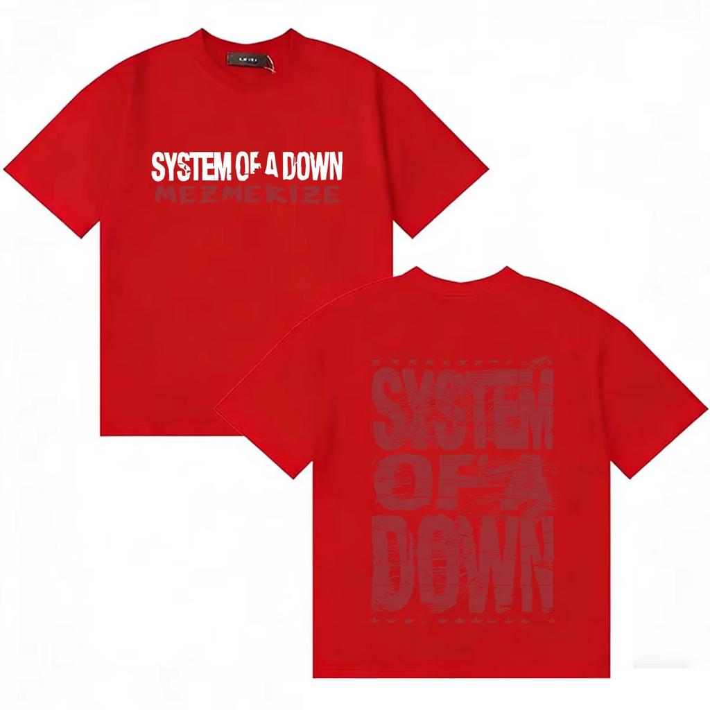 2026 System of A Down Modello Classico Tour Stampa Double Face Morbido Cotone Comfort Manica Corta Unisex Fan Uomo e Donna Maglietta