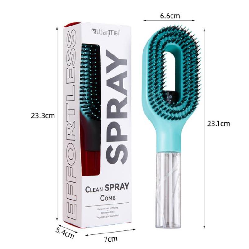 Spray Hair Brush Liquid Water Spray Paddle Comb Scalp Massage Tool for Women Daily Hair Grooming
