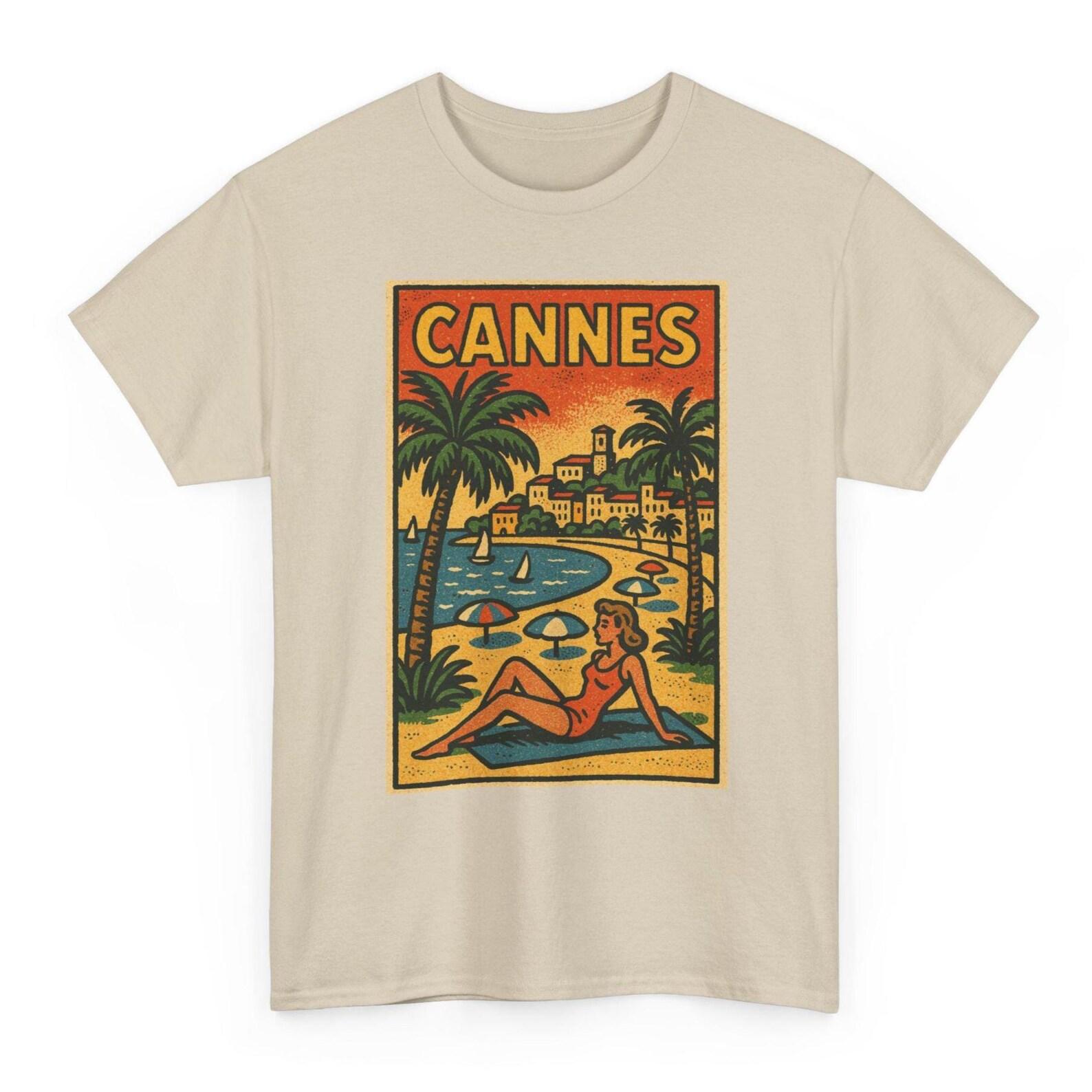 Cannes T-Shirt Unisex: Retro France Tee M