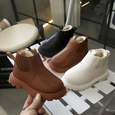 Kids Martin Boots Autumn Winter Toddler Girl Short Boots British Fashion Casual Soft Sole Boy Leather Boots